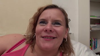 Mature Chubby Blonde Dominates In Threesome